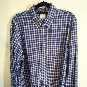Brooks Brothers 346 XL slim fit blue plaid shirt